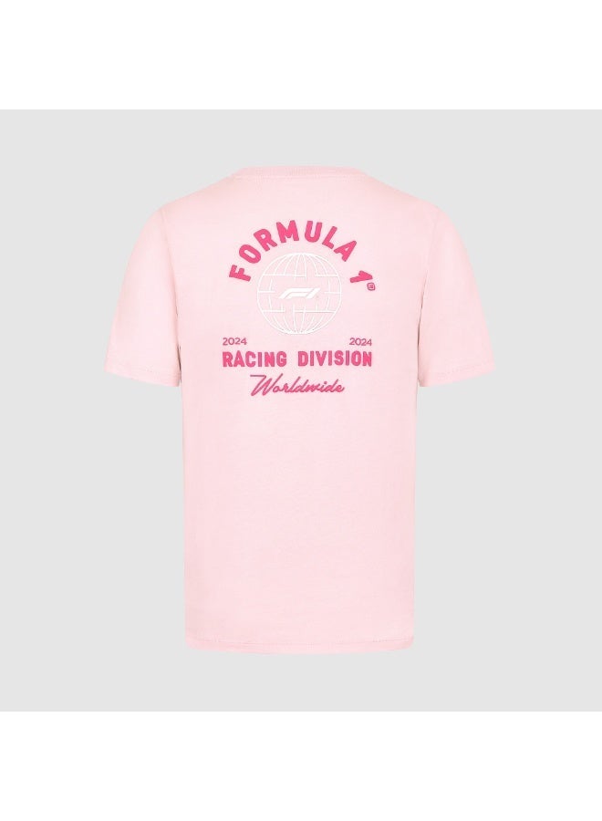 FORMULA1 Formula 1 Racing Division Worldwide Men's Primrose Pink T-Shirt - Image 3