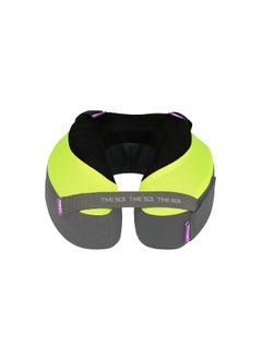 Cabeau The Neck's Evolution S3 Memory Foam Pillow | Chin & Neck Support, Keeps Mouth Closed, No Head Tilt, Comfiest, AirFlow Design & Seat Strap System, for Travel & Home, Washable Cover - Neon Yellow  - Image 2