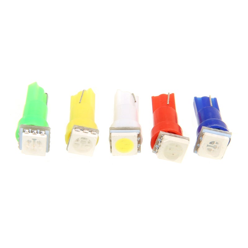 30pcs Car Auto T5 T10 5050 SMD LED Light Bulbs Instrument Panel Dashboard Light Bulbs Lamp 12V 5 Kind Color - Image 4