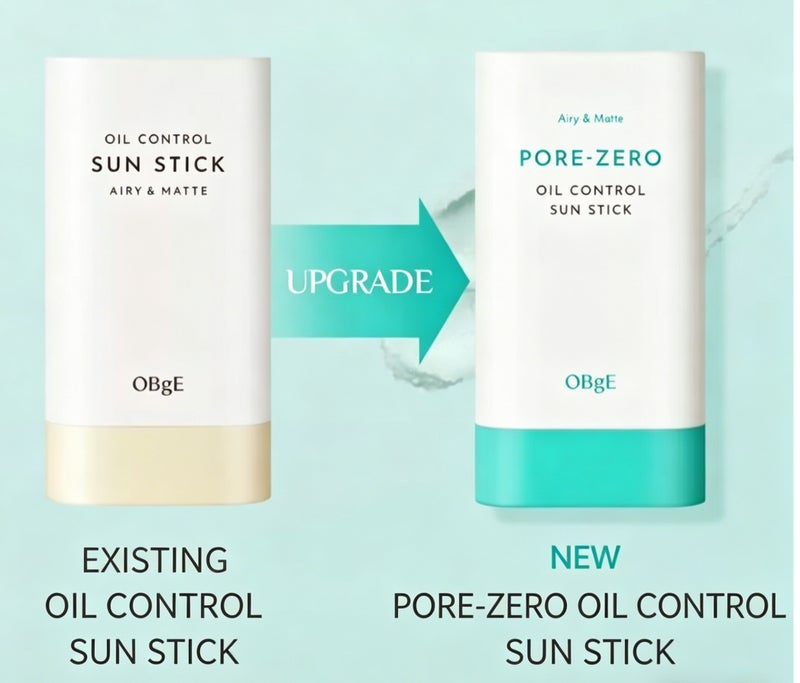او بي جي اي OBgE Pore-Zero عصا واقية من الشمس للتحكم في الزيت SPF50+ PA++++ | واقي شمس غير دهني وماتي للبشرة الدهنية والمعرضة لحب الشباب، لا يترك أثرًا أبيض، تحكم طويل الأمد في الزيت، مناسب للسفر - Image 2