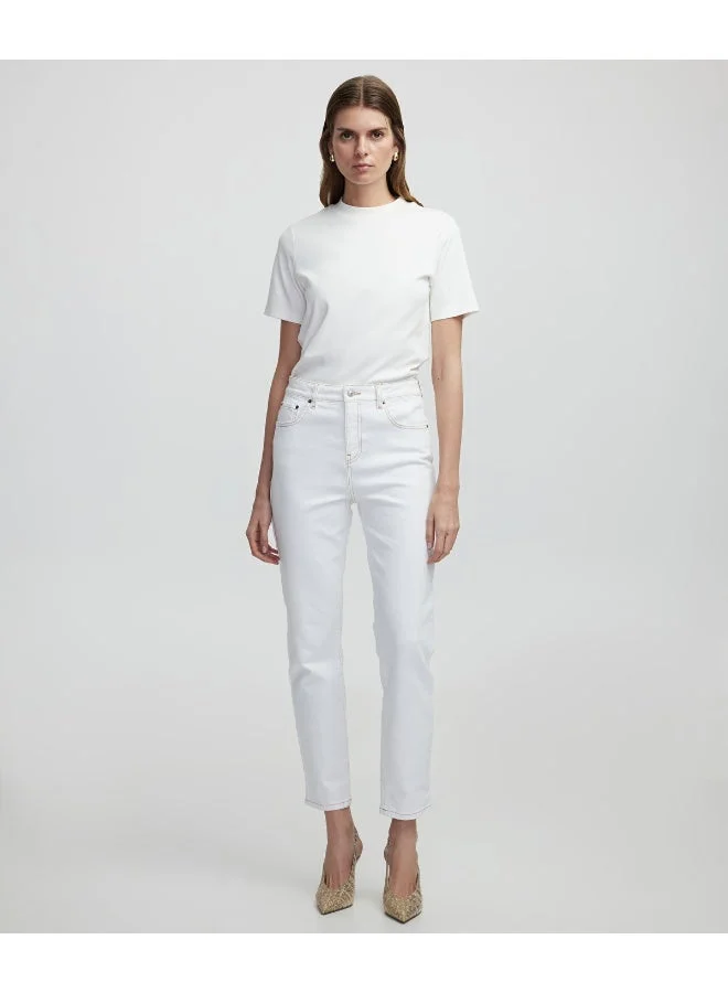 إبيكيول Mom Jeans With Contrast Topstitching