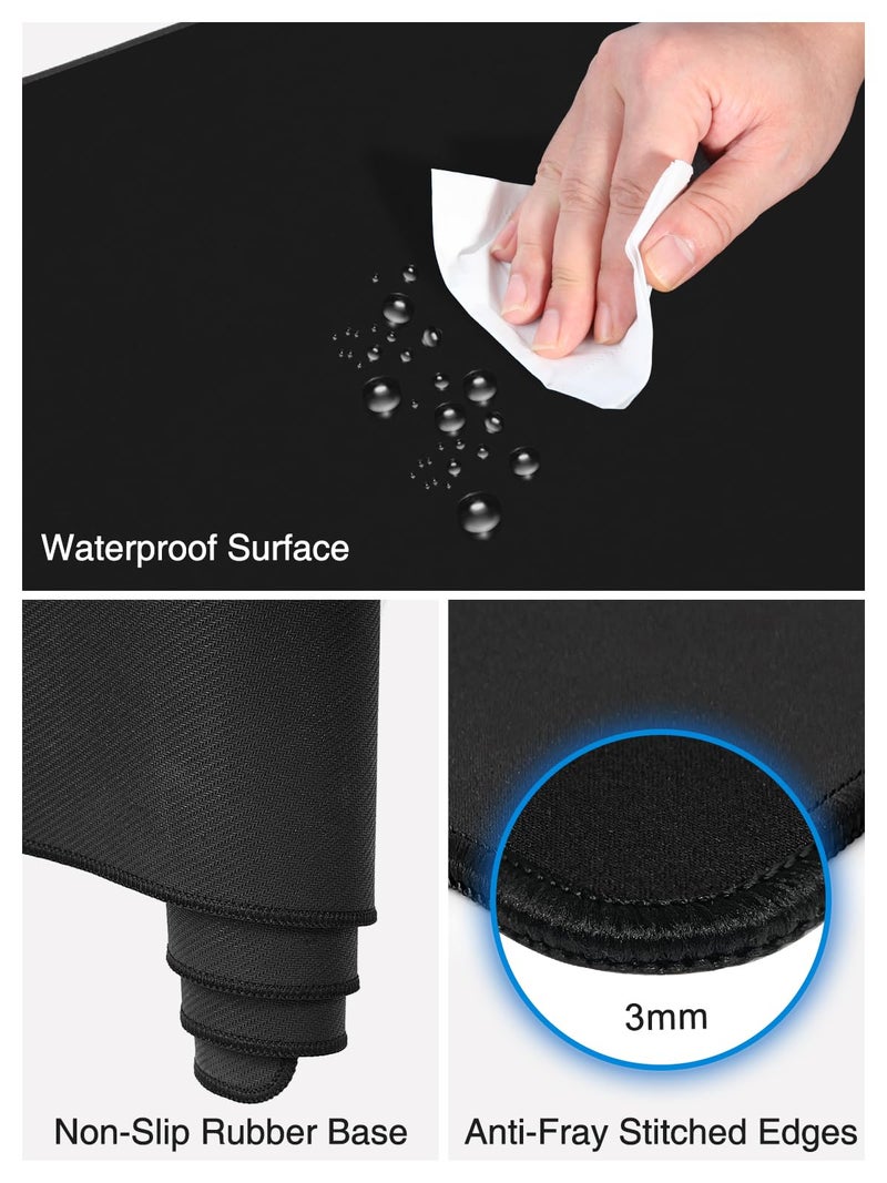 abc.mat 2-in-1 Mouse Pad with Wireless Charging, Gaming Mouse Pad, 31.5"x15.8" Large Desk Mat for Laptop/Keyboard, Waterproof Smooth Surface, Non-Slip Base, No Adapter - Image 5