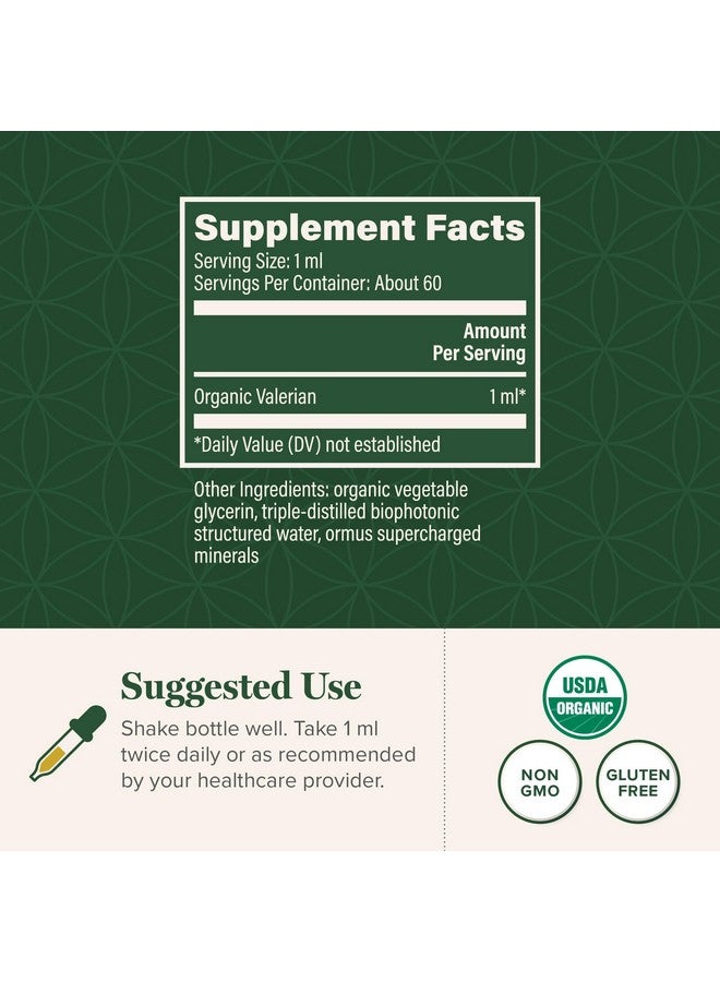 global healing center Global Healing Organic Valerian Root Extract Liquid Supplement - Raw Herbal Extract for Healthy Relaxation, Sleep & Calm -Alternative to Valerian Root Capsules for Bioavailability - 2 Fl Oz - Image 2