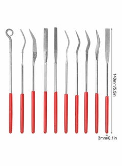 SYOSI 10 PCS Diamond File Set Mini Diamond Needle File, Common Abrasive Special-Shaped Grinding Carving, Multi-Function Manual Tools, for Ceramic Glass Metal Stone Jewelry 3x140mm  - Image 5