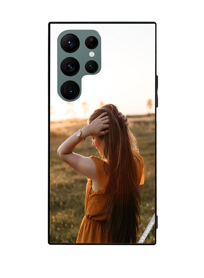 VR CREATIVE Protective Case Cover For Samsung Galaxy S22 Ultra 5G Sunset Girl Design Multicolour - Image 1