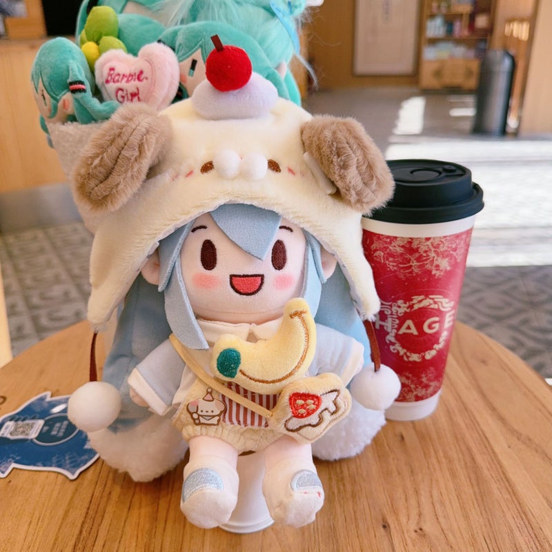 20cm Snow Miku Plush Doll Anime Figure with Changeable Outfit - Image 5