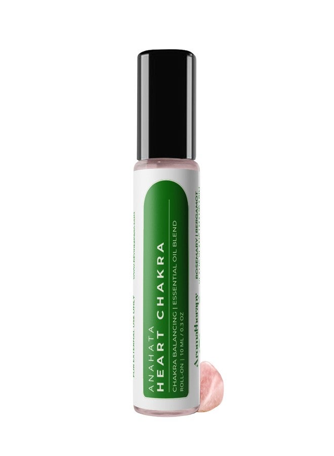 Devinez Heart Chakra (Anahata) Roll-on, Therapy Oil (10ml) - Blend of natural essential oils with Rose Quartz Gemstone - For Chakra Balance, Meditation, Yoga, Reiki & Healing - Image 1