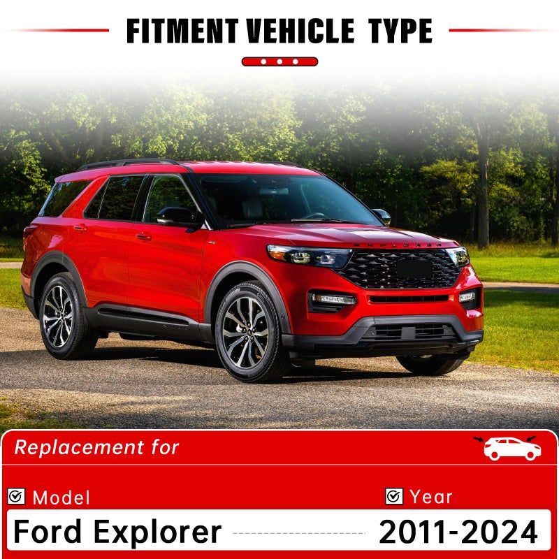 RAINTOK Windshield Wiper Blade Set Replacement for 2011-2018 Ford Explorer and Rear Windshield Wiper Blade-26"/22"/11" (Set of 3) Pinch Tab - Image 2