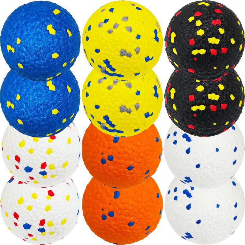 Beieverluck 12 Pack Dog Tennis Balls for Aggressive Chewers, Indestructible Dogs Toy Balls for Large Medium Small Dog Fetch Game, Water Play & Teeth Cleaning - Image 1