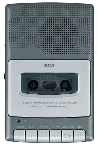 RCA RP3504 Cassette "Shoebox" Voice Recorder,Gray - Image 5