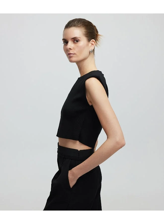 Ipekyol  Regular Fit Knit Top With Rhinestones for Women | Best Price UAE