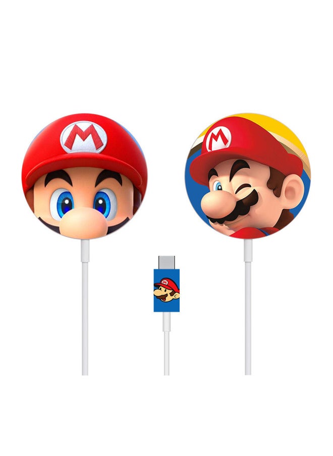 Generic - Applicable To For Apple Magsafe Charger Frosted Cartoon Stickers 12 Magnetic Wireless Charger Film Skin Pain Stickers-Color:TN-MSF-0004 - Image 1
