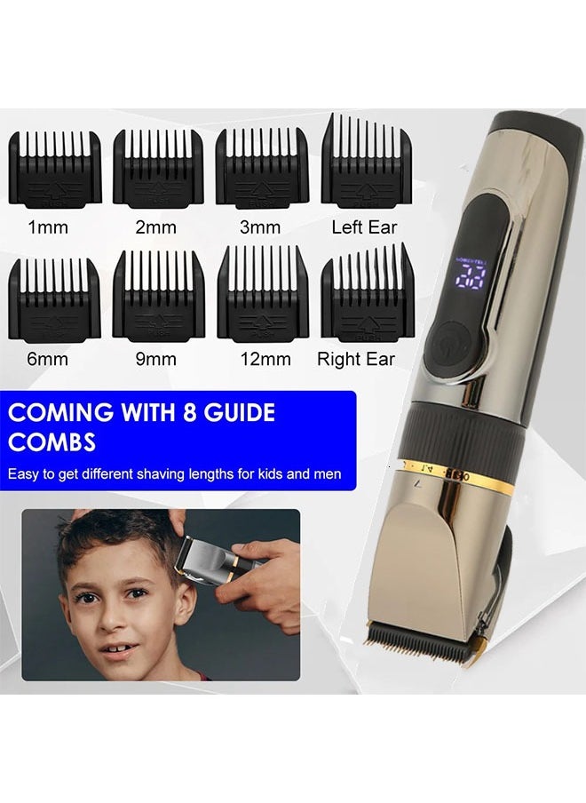 Generic 12-Piece Electric Shaving Machine, Professional Adjustable Blade Clipper Set, Rechargeable Haircut Machine Washable  - Image 5