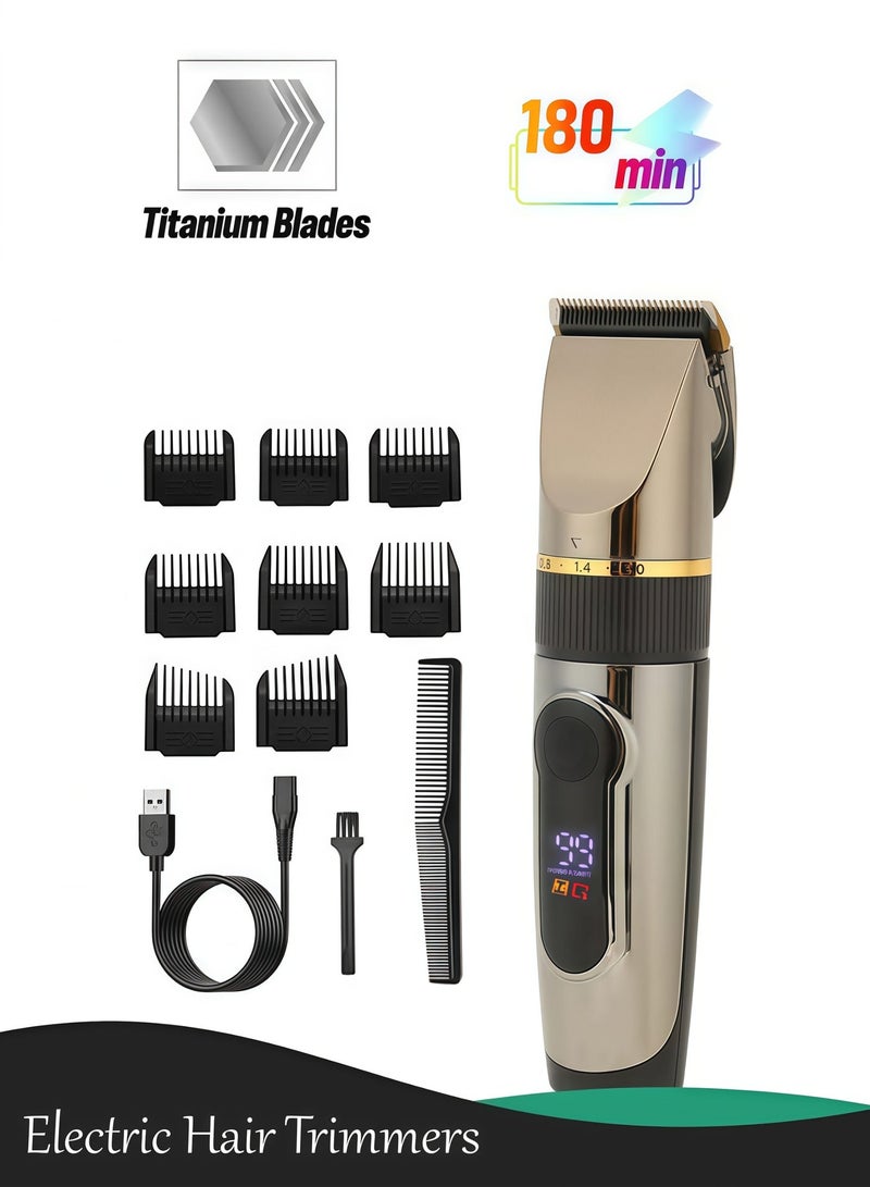 ماكينة حلاقة كهربائية للرجال، ماكينة حلاقة كهربائية للجسم، مجموعة ماكينة حلاقة شعر احترافية بشفرة قابلة للتعديل، تصميم آمن وقابل للغسل، مناسبة للاستخدام الرطب والجاف. - Image 1