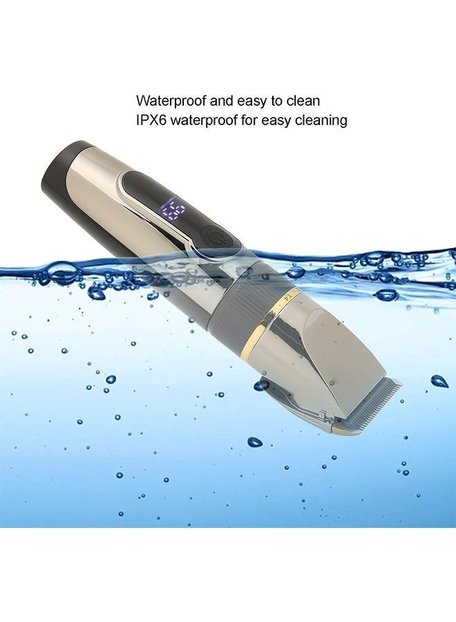 ماكينة حلاقة كهربائية للرجال، ماكينة حلاقة كهربائية للجسم، مجموعة ماكينة حلاقة شعر احترافية بشفرة قابلة للتعديل، تصميم آمن وقابل للغسل، مناسبة للاستخدام الرطب والجاف. - Image 4