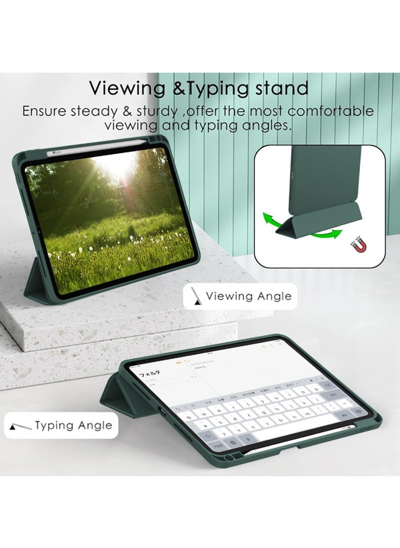 Captaintech 2024 iPad Pro 11" M4 Case (5th Gen) - Smart Protective Cover with Pencil Holder | Supports Apple Pencil Pro & USB-C | Auto Wake/Sleep & Touch ID Compatible - Image 5