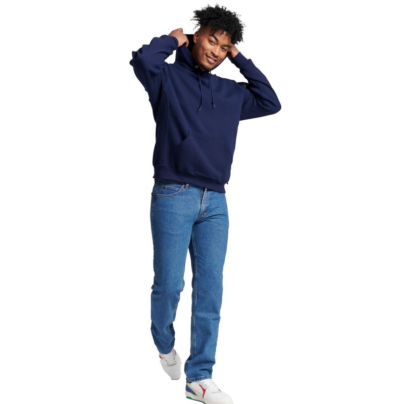 Russell Athletic Men's Dri-Power Hooded Pullover Fleece Sweater, Navy, 3X-Large - Image 2