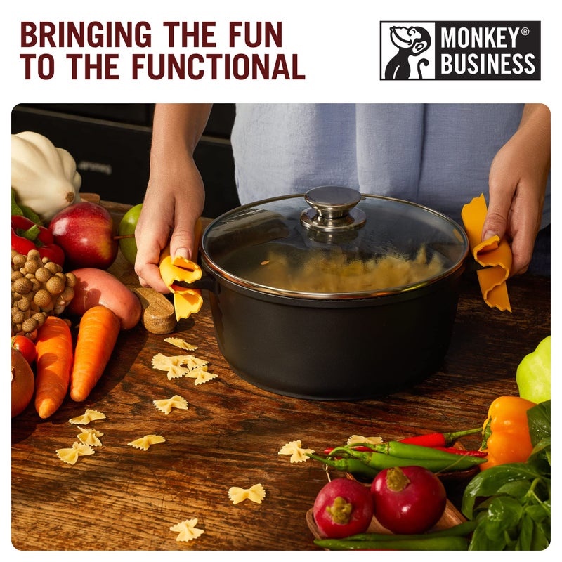 Monkey Business Farfalloni-Shaped Pot Holders | Pot Holders for Kitchen Cookware | Silicone Oven Grips| Fun Kitchen Gadgets | from a Collection of Different Pasta-Shaped Unique Kitchen Gadgets | by Monkey Business - Image 3