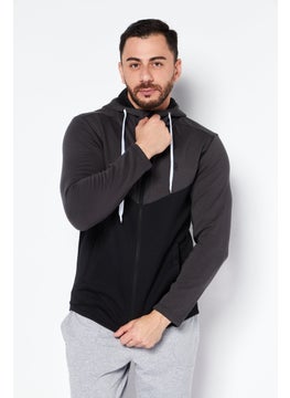 Nordland Men Sportswear Fit Long Sleeve Outdoor Hoodie, Dark Grey  - Image 1