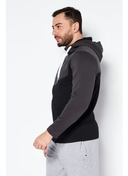 Nordland Men Sportswear Fit Long Sleeve Outdoor Hoodie, Dark Grey  - Image 3