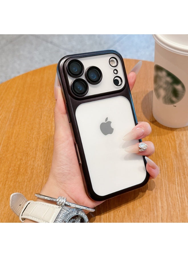 NIBEMINENT Electroplating Matte Full Package Protective TPU Case Cover For iPhone 17, Black