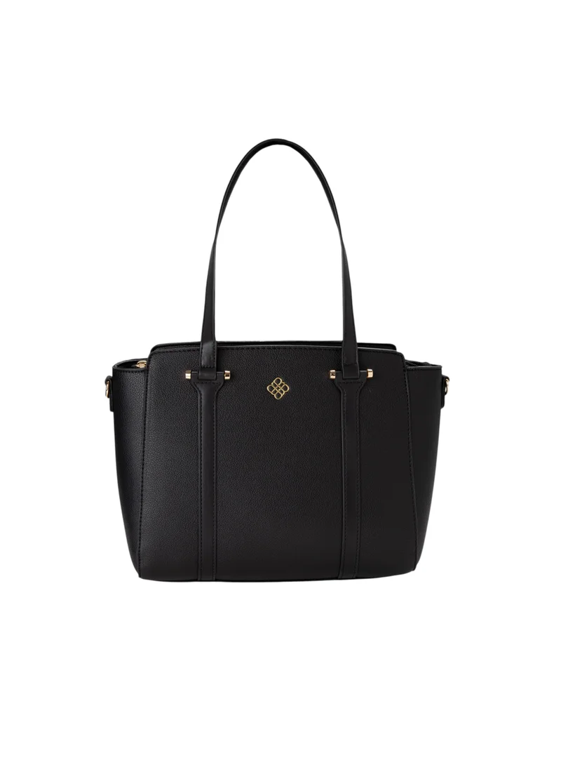 Bata Textured Handbag Black