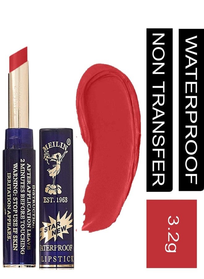 AYA Meilin Non Transfer Waterproof Matte Lipstick, Blood Red, 3.2 g - Image 2