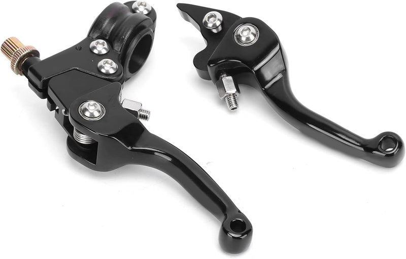 22mm Clutch Brake Folding Lever, Motorcycle ATV Off - Road Handlebar Lever, Anodized Metal Hand Lever with Stainless Steel Bolts for Dirt Bike (A(Black)) - Image 4