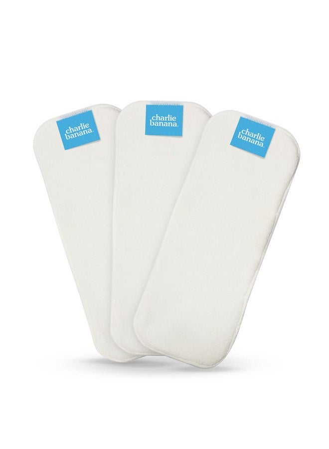 Charlie Banana Baby Super Absorbent Deluxe Reusable and Washable Fleece Inserts for Cloth Diapers, One Size, 3 Pack - Image 1