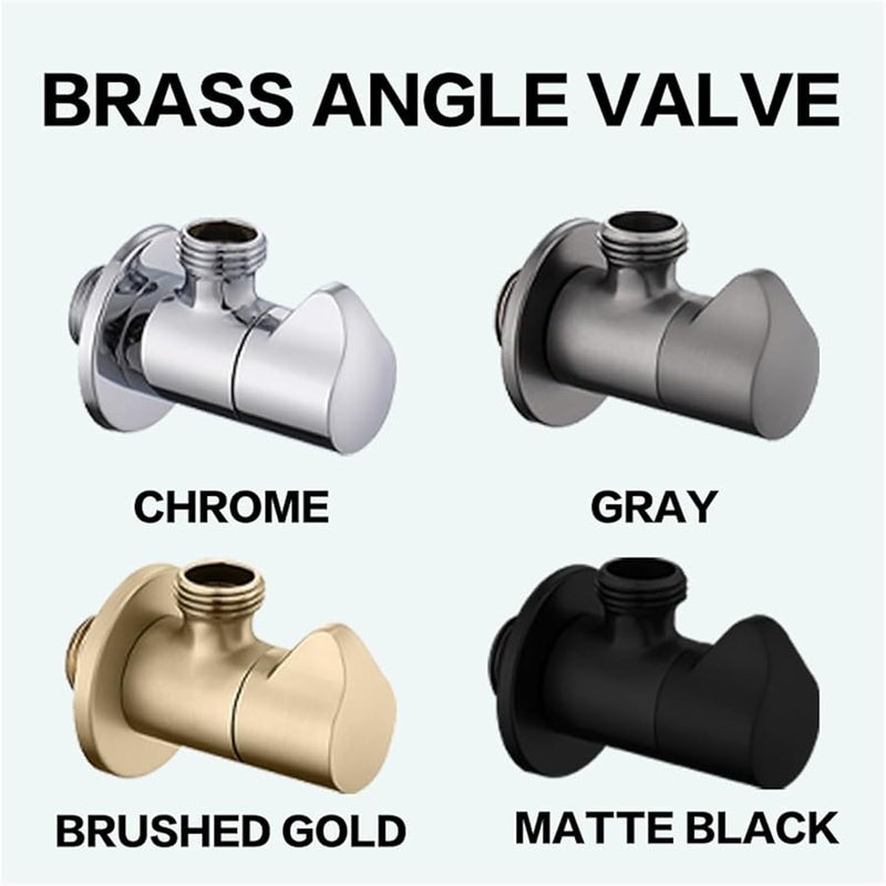 Gray Brass Angle Valve G1 2 Single Double Outlet Water Stop Valve For Bathroom Toilet Kitchen - Image 5