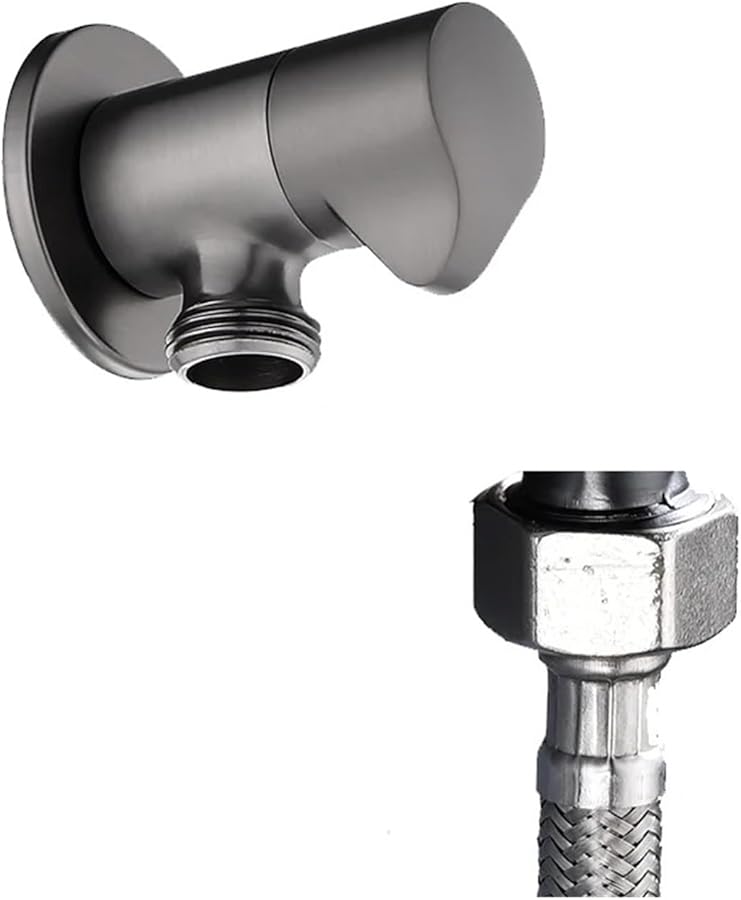 Gray Brass Angle Valve G1 2 Single Double Outlet Water Stop Valve For Bathroom Toilet Kitchen - Image 3