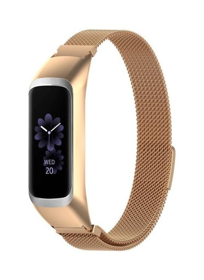 NIBEMINENT - Milanese Replacement Strap Watchband For Samsung Galaxy Fit 2 SM-R220 Rose Gold - Image 1
