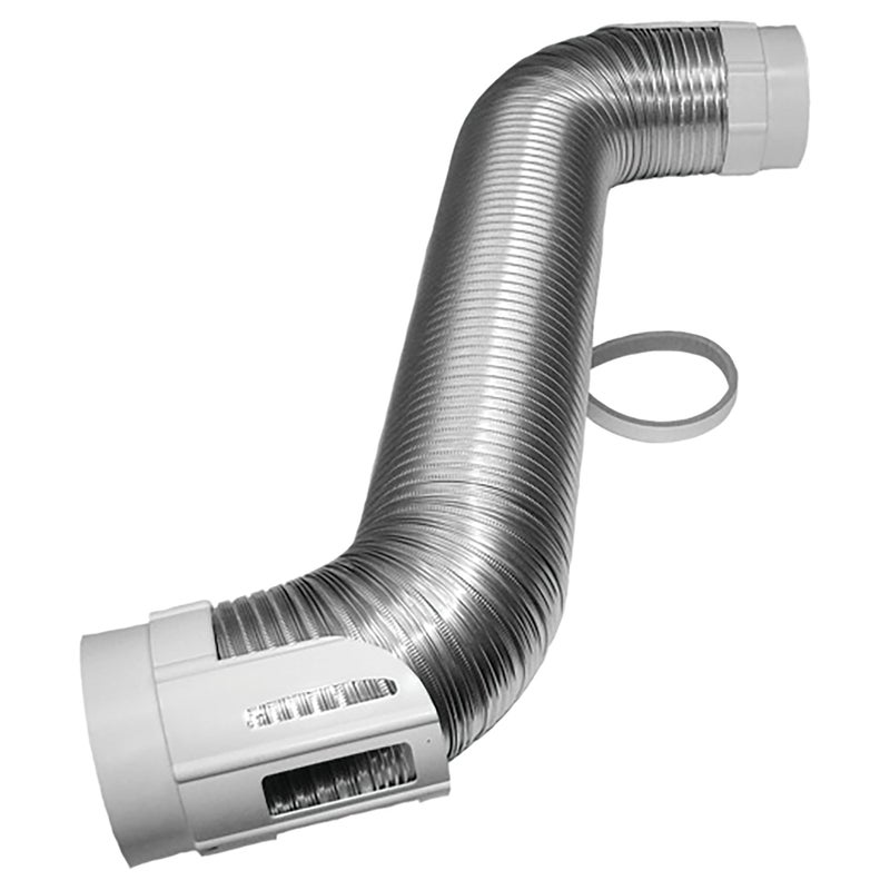 Deflecto Easy Connecting Dryer Vent Hook Up Kit, Flexible Semi-Rigid Aluminum Duct, 4" x 8' (HUPK8WA/4) - Image 2