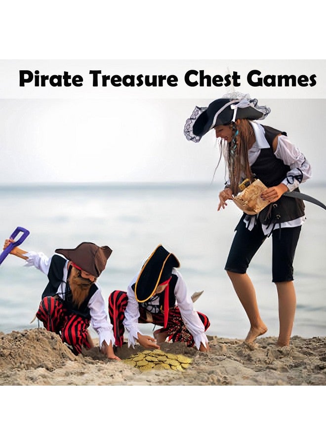 AiFanS Gold Coins Plastic,320 Pcs Fake Gold Coins,Pirate Gold Coins For Kids-Perfect For Pirate Themed Parties And Games(3 Patterns) - Image 3
