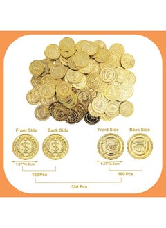 Gold Coins Plastic,320 Pcs Fake Gold Coins,Pirate Gold Coins For Kids-Perfect For Pirate Themed Parties And Games(3 Patterns) - pzsku/ZB73C3251EB7326B77C13Z/45/_/1734347527/8b3729e6-8c60-4966-9a05-49a1953eda1e