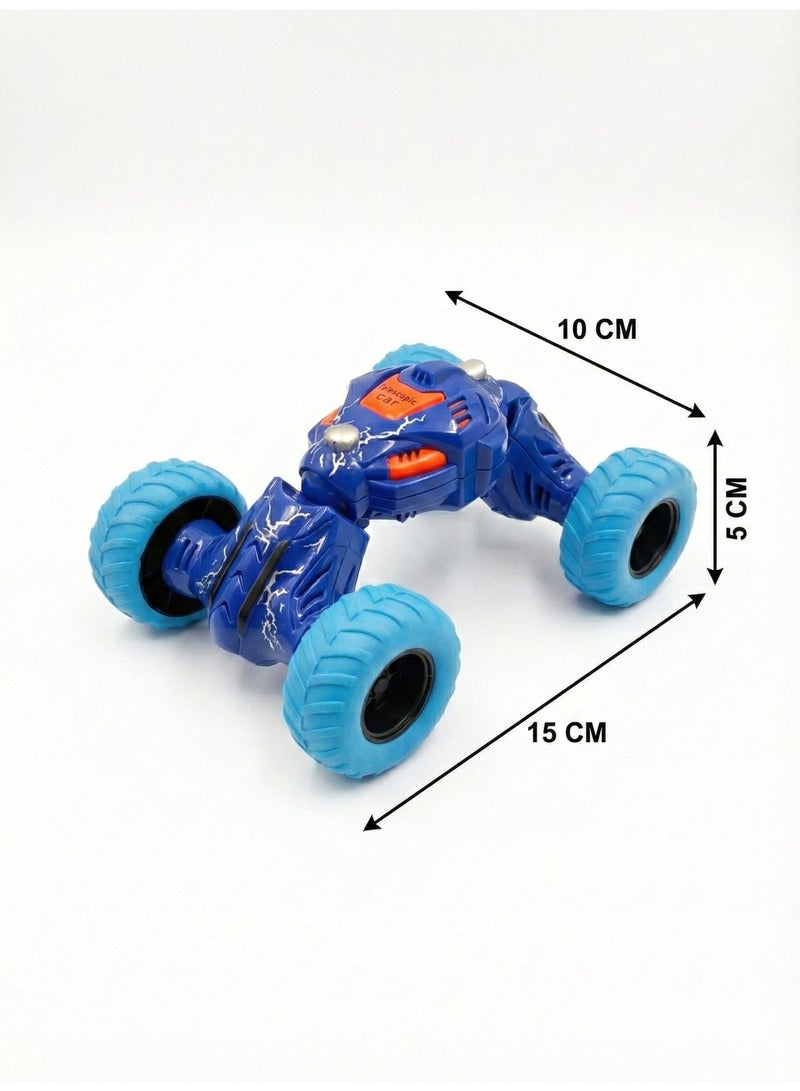 ريزوس ألعاب شاحنات الوحش القابلة للسحب للخلف للأولاد والبنات - مجموعة سيارات زنبركية تلسكوبية تعمل بالاحتكاك | مجموعة ألعاب مركبة بالقصور الذاتي غير كهربائية للأطفال الصغار | سيارة حركات بهلوانية كبيرة العجلات لجميع التضاريس | هدية عيد ميلاد جاهزة للتشغيل - Image 4
