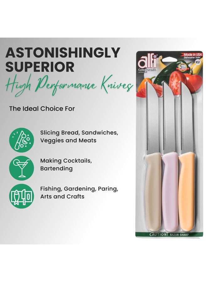 Alfi All-Purpose Knives Aerospace Precision Pointed Tip - Home And Kitchen Supplies - Serrated Steak Knives Set | Made in USA - Image 5