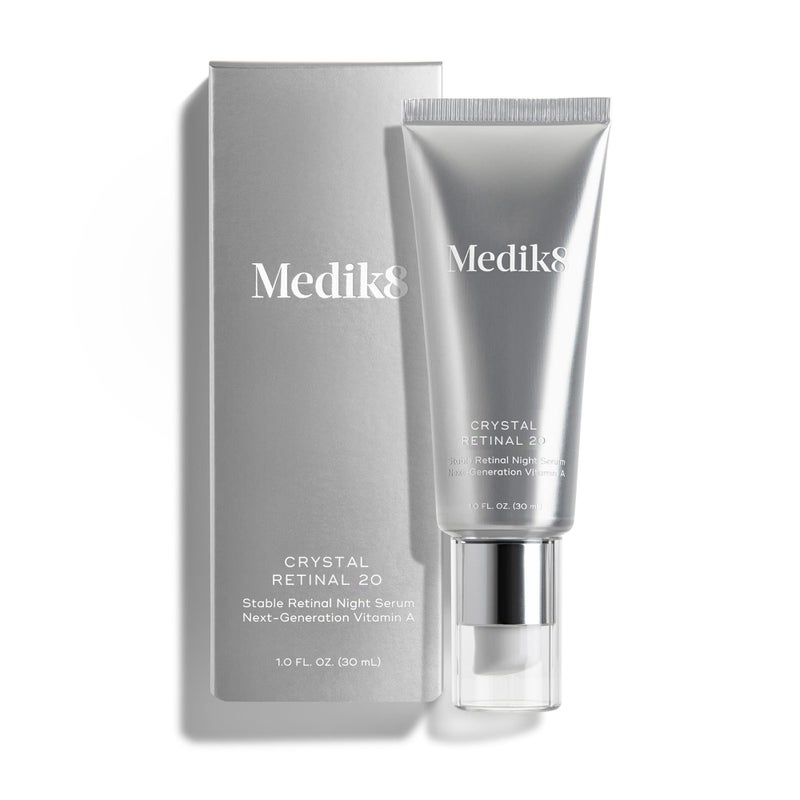 Medik8 Crystal Retinal 20  Firming Skin Regenerating Retinaldehyde Serum  Smoothing Wrinkle Repair Recipe  With Hyaluronic Acid Vitamin E  1 oz