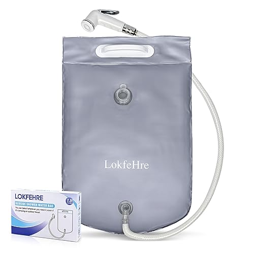 LOKFEHRE Bedside Shower Water Bag - 2.5 GL Portable Water Shower Bag For Hair Washing In Bed. Use with Inflatable Shampoo Basin, Inflatable Hair Washing Basin, Inflatable Bathtub For Elderly (Silver) - Image 1