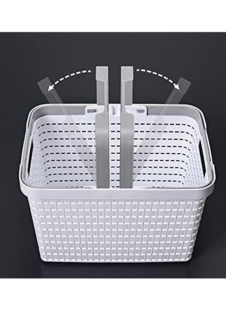 Homies HOMIES, 1 Piece, Plastic Storage Organizer Basket with Handles, Shower Caddy Tote Portable Storage Bins for Bathroom, Kitchen, Closet, Bedroom Size:36 * 26 * 23 cms.  - Image 4