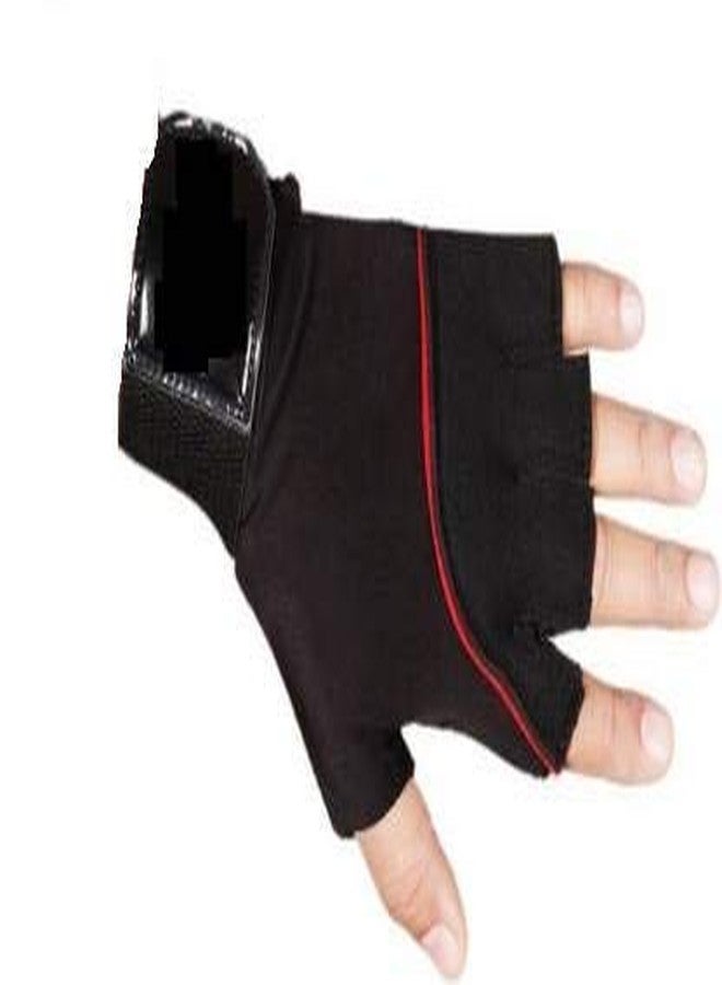 Rioff® Sports Gym Gloves for Men and Women with Wrist Support Band for WeightLifting and Exercise (Neoprene Gloves)v Black - Image 3