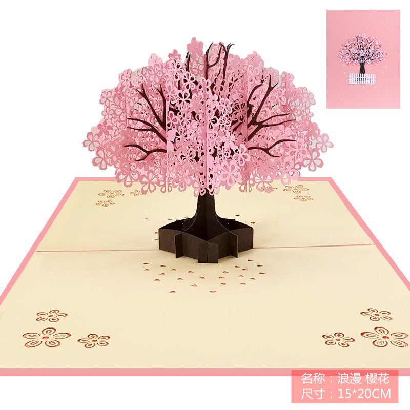 New Ins-Style Christmas Greeting Card Creative Gift Teacher'S Day 3D Pop-Up Greeting Card Diy Paper Sculpture Chinese Valentine'S Day Gift - Image 1