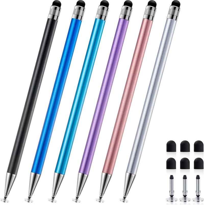 ChaoQ 2-in-1 Stylus Pen for Touchscreen, 6pcs High Sensitivity and Precision Stylus Pens for iPad iPhone Android Suitable for All Touch Screens - Image 1