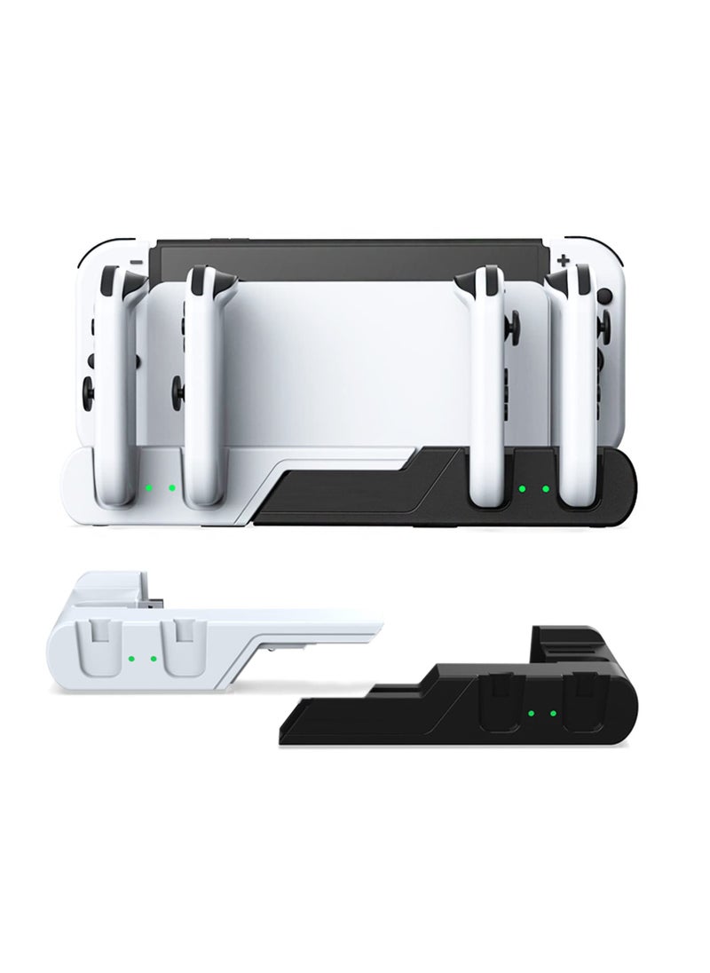 KASTWAVE Controller Charging Dock, KASTWAVE Station Compatible Fit for Nintendo Switch & OLED Model 4 Joy-con Charging Slots Joy Con Charger Stand Station Fit for Nintendo Switch with 2 Game Card Slots Dobe  - Image 1