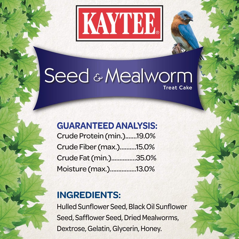 Kaytee Wild Bird Seed & Mealworm Seed Treat Cake, 6 Ounces - Image 4