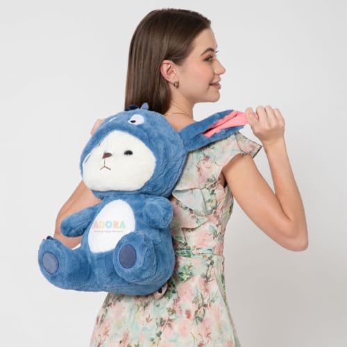 ADORA Hoodie Teddy Bear Soft Toy | Cute Huggable Plushie for Kids & Girls | Blue Soft Toy Gift | Birthday Gift Teddy Bear with Hoodie | Soft Plush Toy for Girlfriend & Sister- 50 cm - Image 3