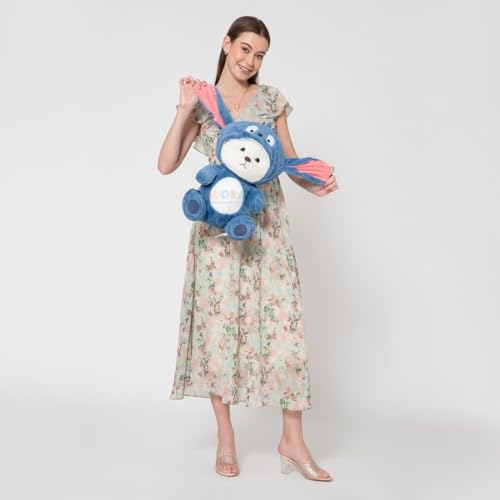 ADORA Hoodie Teddy Bear Soft Toy | Cute Huggable Plushie for Kids & Girls | Blue Soft Toy Gift | Birthday Gift Teddy Bear with Hoodie | Soft Plush Toy for Girlfriend & Sister- 50 cm - Image 5