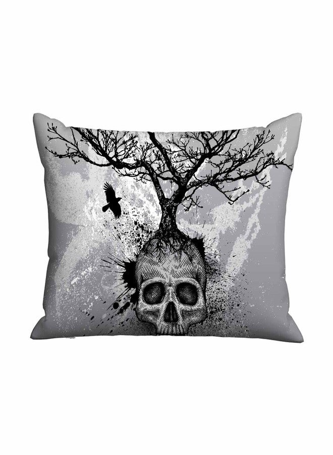 Mugod Rectangle Pillowcase Spooky Skull Tree and Crow,Standard Throw Cushion Cover for Bed Couch Sofa Office Decor 20x30 Inches - Image 1