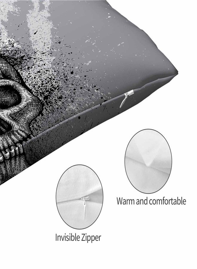 Mugod Rectangle Pillowcase Spooky Skull Tree and Crow,Standard Throw Cushion Cover for Bed Couch Sofa Office Decor 20x30 Inches - Image 5