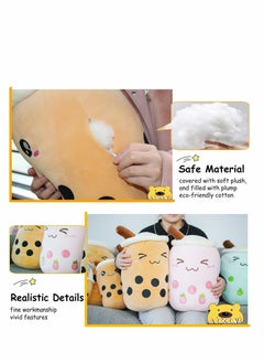 KASTWAVE Pillow 9.4 inch Stuffed Boba Plushie Bubble Tea Plush Soft Milk Shaped, Kawaii Toy Gifts for Boys Girls  - Image 4